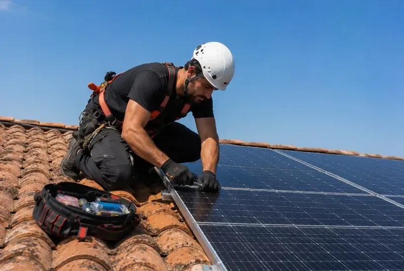 Maintenance et monitoring de panneaux solaires à Saint-Perdon